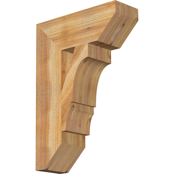 Ekena Millwork Balboa Slat Rough Sawn Bracket, Western Red Cedar, 6"W x 18"D x 26"H BKT06X18X26BOA06RWR - main